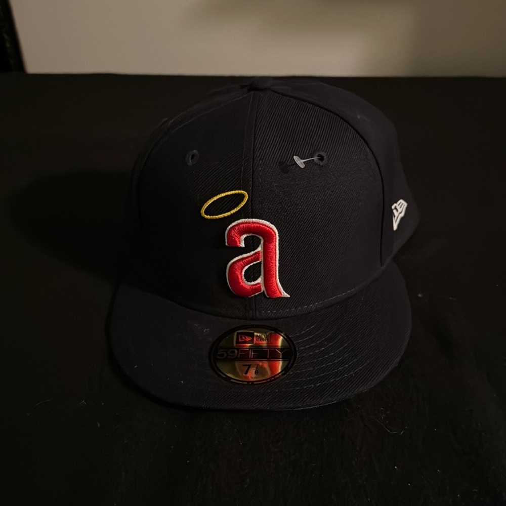 California Angels New Era Cooperstown Collection Wool 59FIFTY Fitted Hat - Navy